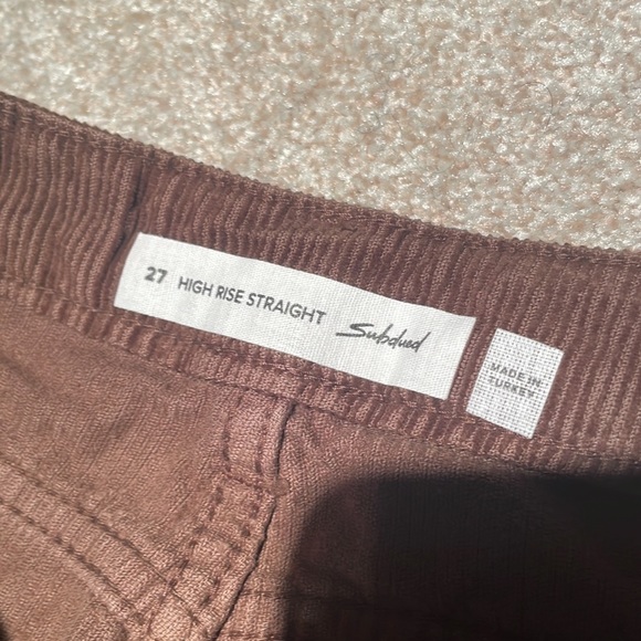 Subdued High Rise Straight Corduroy Boyfriend Pants - Picture 3 of 4